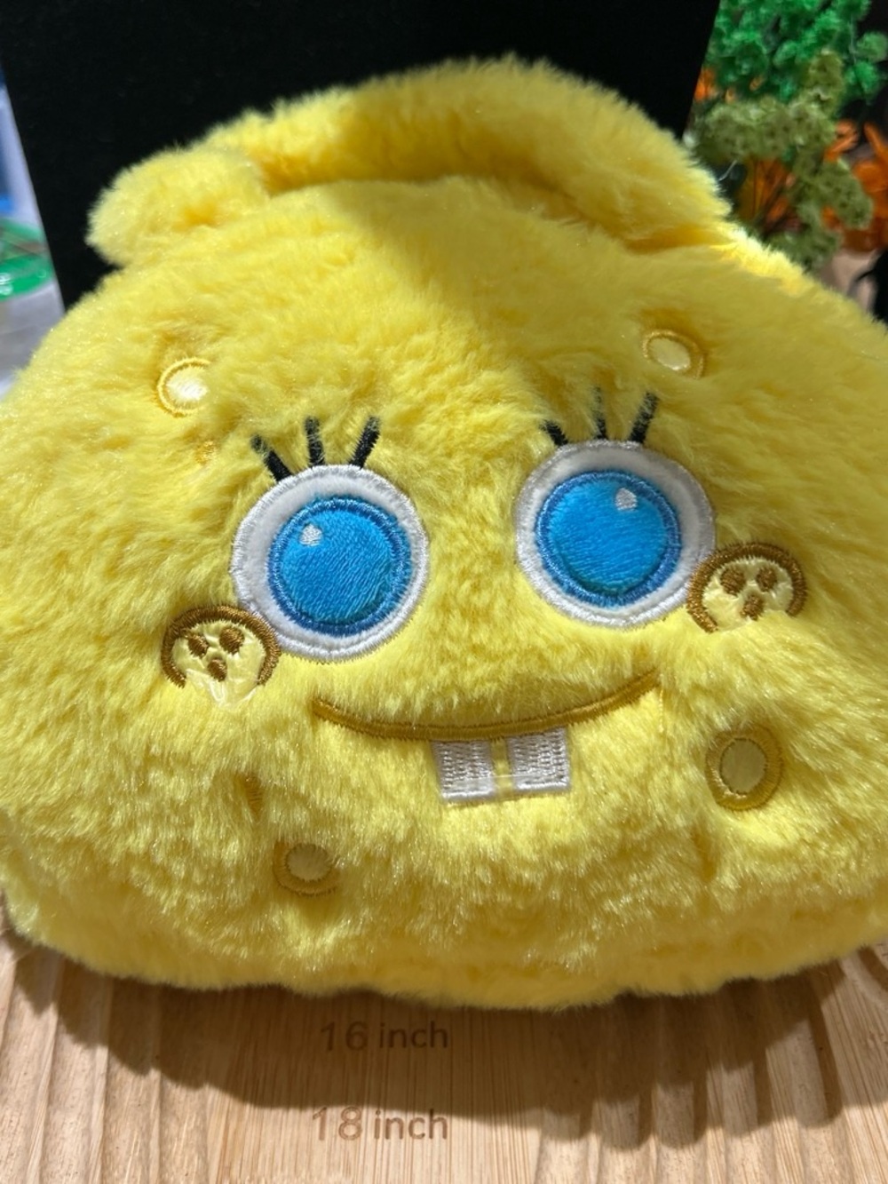 Sponge Character Plush Kids purse - Yellow
